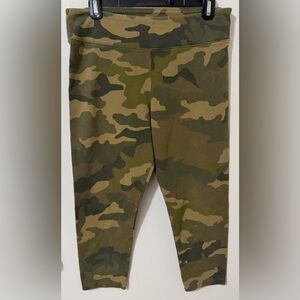 J.Crew Camo Cropped Leggings High Rise Stretch Army Print Size Large